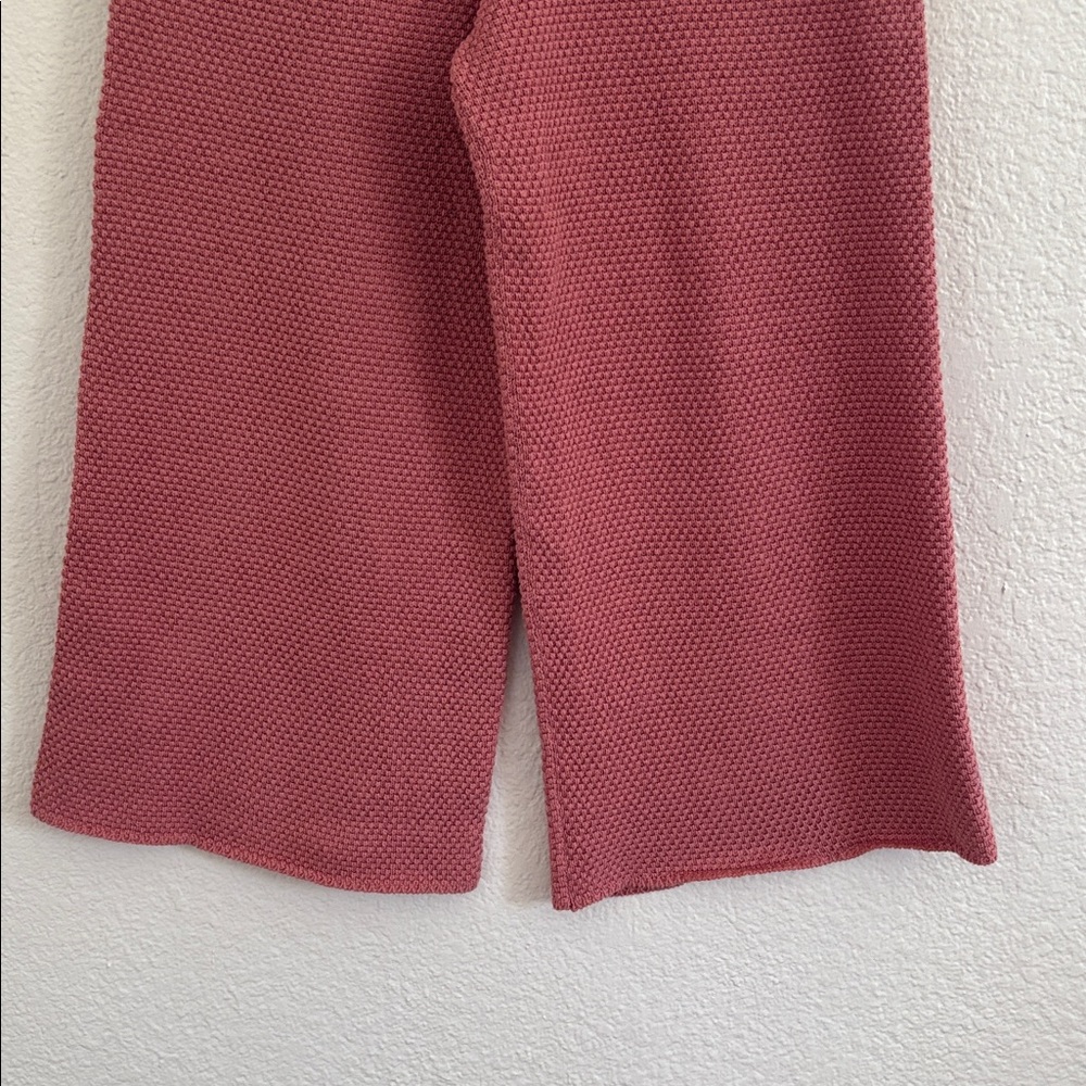Free People Beach 100% Cotton Hailee Waffle Knit Rosie Pink Pants Size Large - Picture 5 of 10